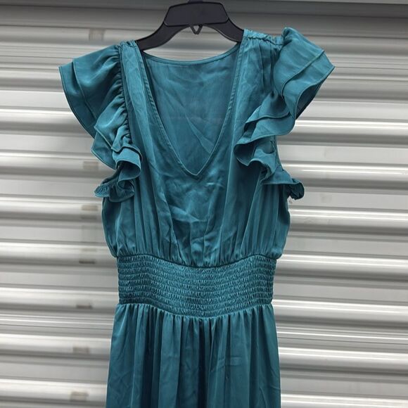 No Brand Elegant Teal Maxi Dress - Picture 3 of 4